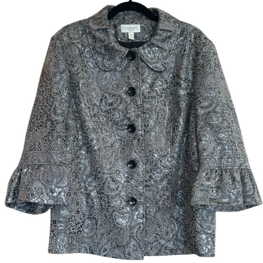 CONRAD C Collection Metallic Jacquard Blazer – Size 14